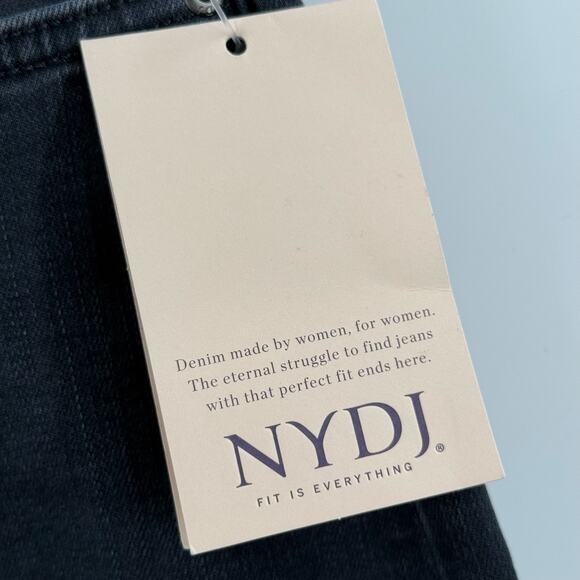 NYDJ Skirt SZ 6 Not Your Daughters Jeans Denim Button A-Line Cotton Stretch NWT - Picture 5 of 12
